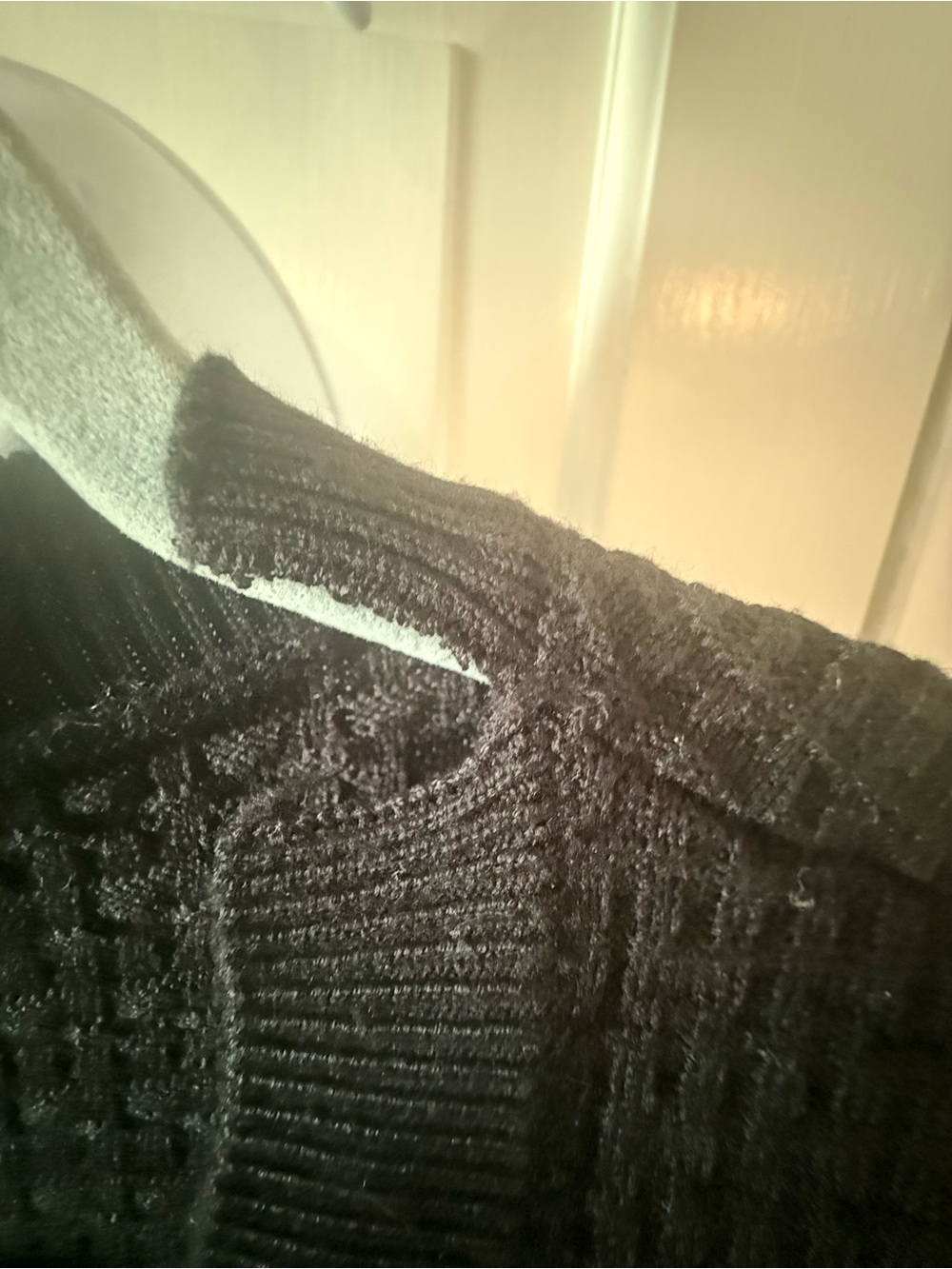 NWT Adrianna Papell Black Textured Fringe Pocket Short Sleeve Top - Picture 4 of 4
